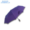 2108 Popular Portable Creative Luxury Quality Pongee 190T Custom Logo Print Compact Car Brand Automatic Umbrella Windproof